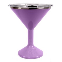 ORCA Chasertini 단열 마티니 스타일 시핑 컵 뚜껑 포함 - 야외 피크닉 수영장 해변 또는 파티오 파티를 위한 스테인리스 스틸 - 더스티 로즈, Stainless Steel
