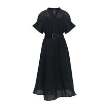 데코 시어 스트라이프 A라인 원피스 DCOWA3705W