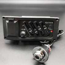 4 밴드 기타 픽업 EQ 7545R 어쿠스틱 프리 앰프 이퀄라이저 튜너 2.5mm 플매트 카펫 러그 액세서리 드롭, [03] with cover