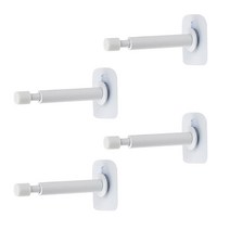 무타공 스프링 도어 완충 스토퍼 4개입+무타공 패드 세트, 화이트, 화이트