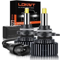 로키WT 2023 업그레이드 H4/9003/HB2 LED 헤드라이트 전구 4면 360도 24000LM 500 초휘도 6500K 쿨 화이트 하이 로우 빔, HB3/9005