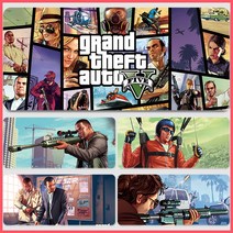 게임 GTA5 마우스패드 78종 게이밍 장패드 4mm, 400x900mm, 62