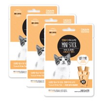 캣퓨어 미니스틱 고양이 간식, 참치 & 흰살생선, 24개