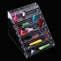 립스틱 매니큐어 아크릴 네일 정리대 계단 투명 7단