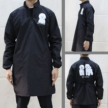 애견 미용사 가운 미용복 작업복 고양이 털 묻히지 않는 방수미용 샤워숍 전용세트 남녀, 04 XL, 14 比熊앞뒷반팔작은지퍼