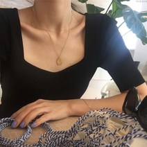 해외직구 슬림 티셔츠 여름 봄 스퀘어 꾸안꾸룩 키작녀 코디 세트 연예인 사복