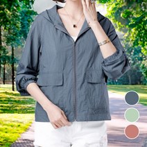 너울하우스 하늘하늘한 루즈핏 후드 바람막이 점퍼