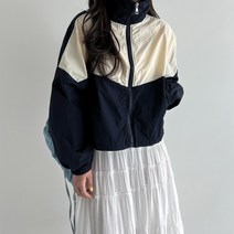 땡스제이 / 버닝배색바람막이점퍼