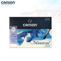 캔손 몽발 수채패드 300g 31x41 5절 15매입 1면제본 중목, CA807-PD5