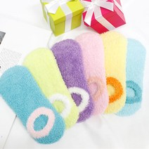 요술버선 도트 기모 덧신 3켤레 밍크 보온 방한