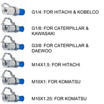 누수탐지 디지털 압력게이지 타이어 자동차 오토바이 자전거 vevor 0-60mpa 유압 압력 게이지 테스트 키트 휴대용 케이스 포함 굴착기용 디지털 압력계 측정기, 6개의 테스트 커플링