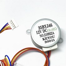 35BYJ46 DC 5V 12V 300 ohms 24V 스텝 영구 자석 기어 모터 소형 스테퍼 모터 가습기 수리 부품, 02 17MM shaft_04 24V 300 Ohms