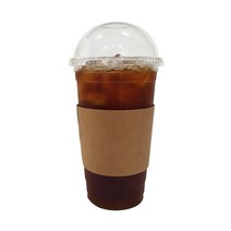 커피바바 92파이 페트 20온스 아이스컵 + 돔뚜껑 무지홀더 세트, 3세트, 100개입, 580ml