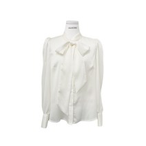 라라콩 고퀄 샤틴 스카프 리본 블라우스