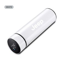 지프 튜닝 용품 랭글러 진공 워터 컵 보온병 온도 디스플레이 그랜드 체로키 컴패스 레니게이드 타이어 스템 에어 캡 악세사리, 화이트