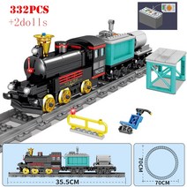 호환 중국레고 테크닉 도시 기차 하모니 고속 레일 전기 자동차 빌딩 블록 RC 트랙 벽돌, 04 98239 without box