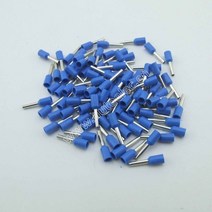 구리 연결 조인트 100pcs E1510 페룰 터미널 코드 엔드 AWG16 1.5mm 와이어 절연 크림프 핀 커넥터 VE1510, [04] E1510-Blue, 04 E1510-Blue