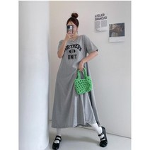 더펀 데일리 여름 반팔 롱원피스