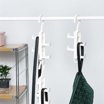 BANHANY (1+1+1할인) 다용도 싱글&날개형 화이트 가방걸이 옷걸이 소품걸이/공간활용 자취필수템 모자 목도리 걸이, 2개, 날개형