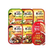 [샘표] jeil 우리엄마 반찬 7종세트 일주일패키지 자취생반찬 통조림반찬 밑반찬 깻잎 장조림 우체국소포발송 1개, 4개