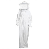 모기장옷 양봉옷 방충복 일체형 말벌보호복 상하의 세트 벌초 흰색 용품 라운드 베일이있는 면화 용품, xxl