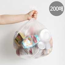 네이쳐리빙 재활용 쓰레기 분리수거 배접 비닐봉투100매40L, 청색, 색상:청색