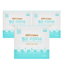 네이쳐러브메레 멸균 구강티슈 30매입, 3개