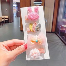 비녀 머리핀 3/4 개/대 만화 헤어 클립 아기 소녀 달콤한 공주 보우 사이드 Barrettes 어린이 액세서리, F