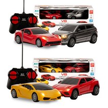 유원완구 RC 컬렉션카 스포츠카 SUV카 세트, 스포츠레드/SUV그레이