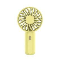 비켄 포터블 미니 핸드 헬드 팬 USB 휴대용 선풍기, Yellow, F16