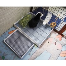 애완 토끼 화장실 기니피그 플라스틱 배변판 소형 대형