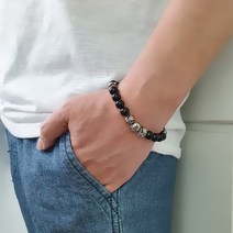 B010 남자팔찌 원석팔찌 팔찌블랙 남성패션팔찌 패션주얼리 여자팔찌