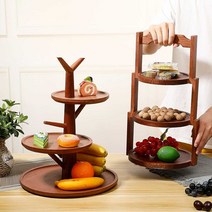 우드 디저트 트레이 3단 애프터눈 케이크 카페 나무, 이층 애프터눈 티