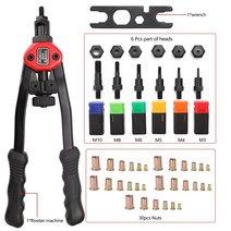 Labor-saving Hand Riveter BT-605 Manual Rivet Machine Riveting Tools with Nut Dies M3-M10