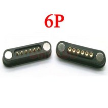 알루미늄 프로파일 110Pair 2A 방수 마그네틱 포고 핀 커넥터 2P 3P 4P 5P 6P Pogopin 남성 여성 2.2 MM 스프링로드 DC 전원 소켓, 6PIN, 10Pair