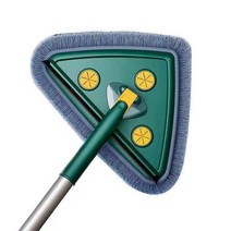 삼각대걸레 가정용 창문 클리너 천장 벽 지붕 닦는 유리 청소 걸레 집 바닥 도구 사각 모서리 없음 삼각형 360, [01] 1