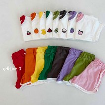 달라라 에디션 후르즈 상하복 아기 유아 아동 여름 반팔 반바지 면 상하복 등하원룩 어린이집 단체복