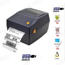 바코드생성기 케어라벨프린터 바코드 출력기 프린터 기계Xprinter 라벨 바코드 프린터 열 영수증 20mm-100m, 04 BK USB_03 AU 플러그