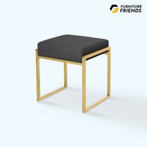 골드 화장대 스툴 디자인 의자 원형 사각 벨벳 패브릭 양털, 라피네스툴_그레이PU_CLT