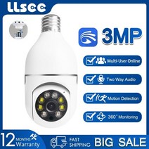 외부cctv LLSEE YOOSEE 앱 보안 모니터링 전구 카메라 미니 HD 3MP ip cctv 야외 야간 투시경 모바일 워키 토키, [04] white camera 128GB, [02] 미국 플매트 카펫 러그