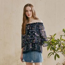 [매장상품] 써스데이아일랜드 블라우스 오픈숄더블라우스 T194MBL334W 트렌드존