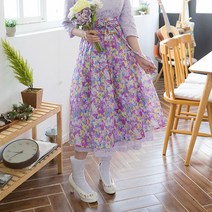 더연주 퍼플수채화 덧치마 55~100사이즈 생활한복