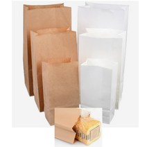 무지 각대봉투 무지각 붕어빵 군고구마 튀김 팝콘 호떡 호두과자 얇은종이 봉투 포장지 제작, 색상/사이즈, 대 - 화이트