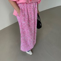 봄 여성 벤티 파티 스팽클 스커트