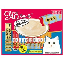 이나바 챠오츄루 고양이 간식, 가다랑어 버라이어티, 560g, 200개