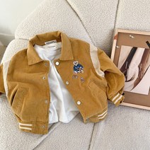 미소파파 럭비 베어 코듀로이 재킷 여아 남아 남매룩 봄 가을 골덴 곰 자켓