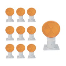 델리네이터 옹벽 I형 100파이 반사체 경고등 코너 도로 안전 표시 10개입, 황색 양면