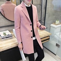 코트 롱 코튼 겨울 뉴 울 혼방 퓨어 컬러 슬림 슬림
