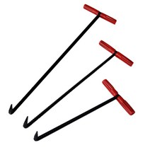 맨홀개폐기 뚜껑 지렛대 빠루 도구 장비 T훅 갈고리, 뭉툭한 입 85cm 두께 고무 슬리브 14mm