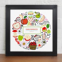 아트박스/꾸밈 iv028-과일아이콘_인테리어액자, 화이트/5-과일